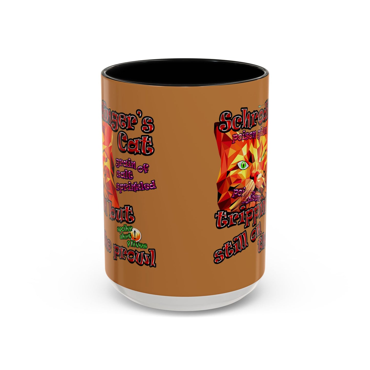 schrodinger's cat - Accent Mug (light brown)