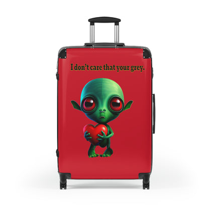 I don't care that your grey - Suitcase (dark red)