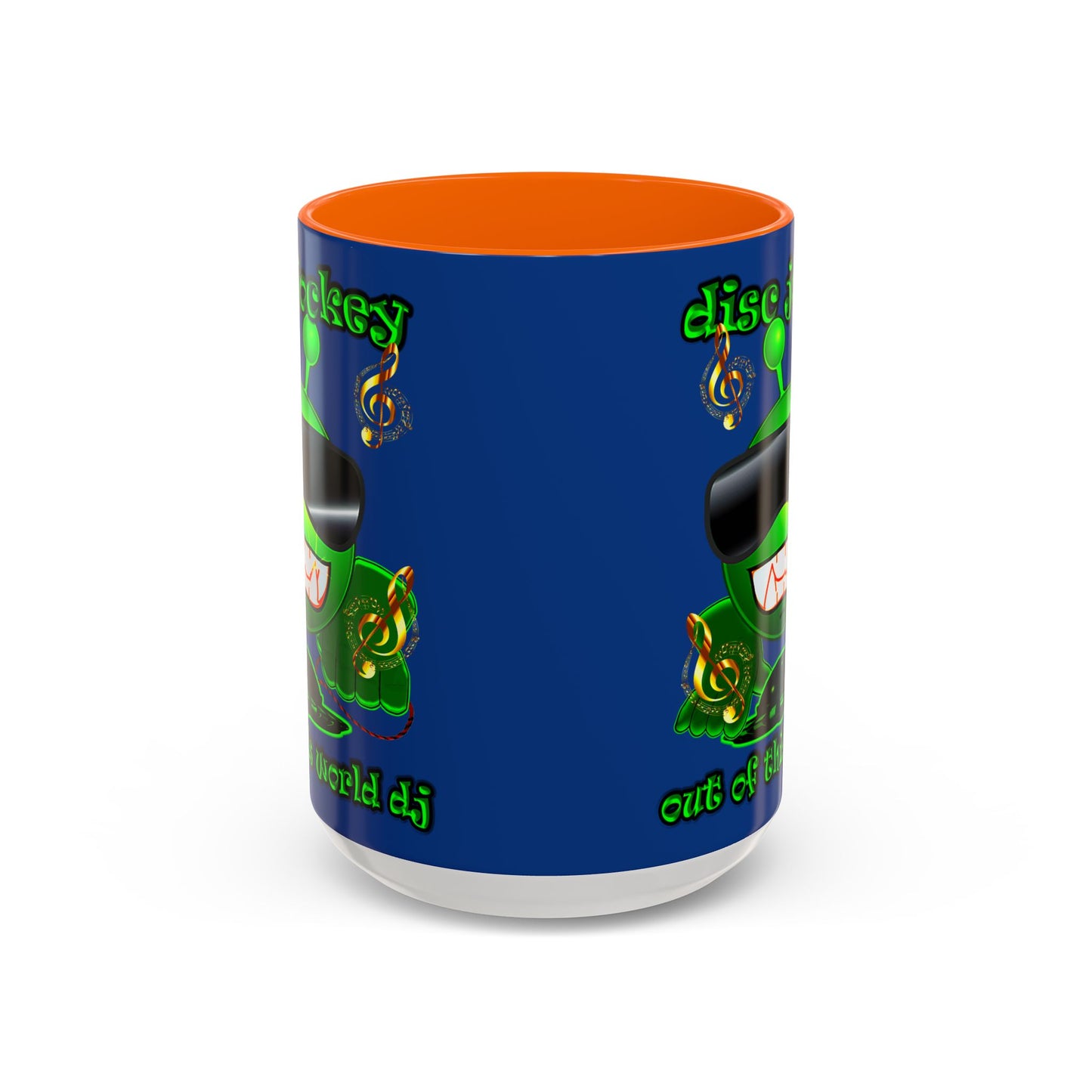 disc jockey - Accent Mug (dark blue)