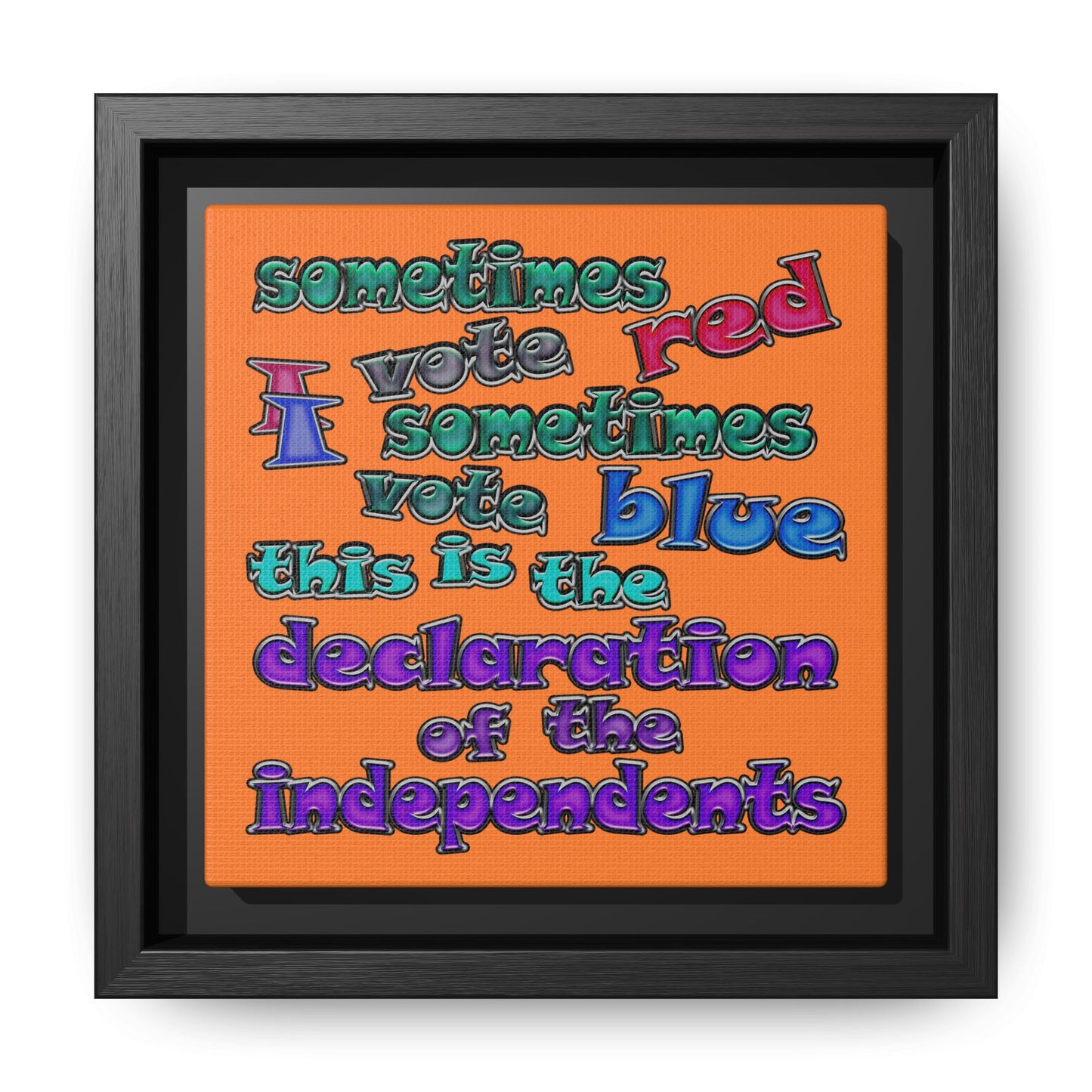 declaration of the independents - framed canvas art (crusta)