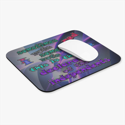 declaration of the independents - Mouse Pad (Rectangle) (grey-pink wave)