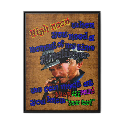 high noon - framed canvas art (brown papyrus)