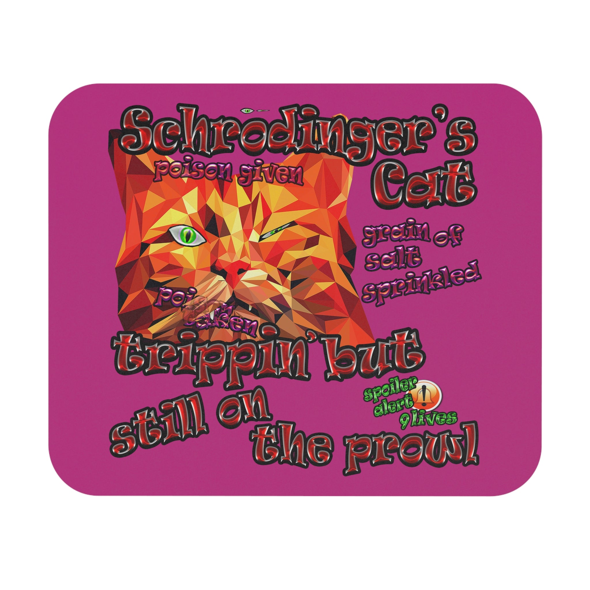 schrodinger's cat - Mouse Pad (Rectangle) (pink)
