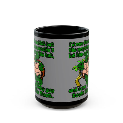 turtle race - Black Mug (grey)