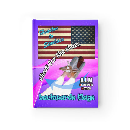 shoot for the stars - journal-blank (purple-pink wave)