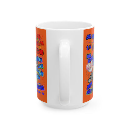 drop the beat - White Mug (orange)