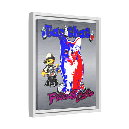 tag that - framed canvas art (brushed nickel)