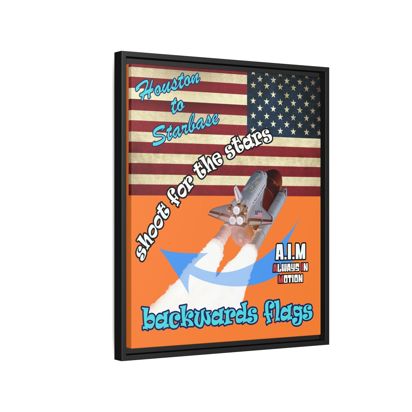 shoot for the stars - framed canvas art (crusta)