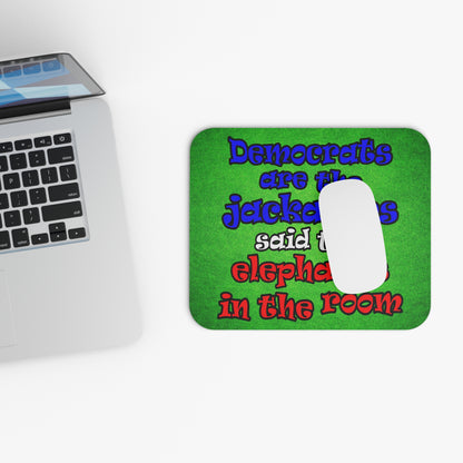 donkeys and elephants - Mouse Pad (Rectangle) (green turf)