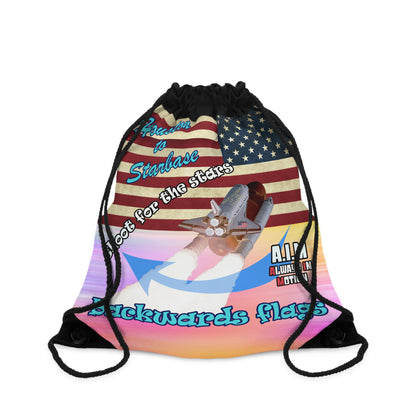 shoot for the stars - Drawstring Bag (color blur)