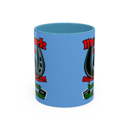my luck - Accent Mug (light blue)