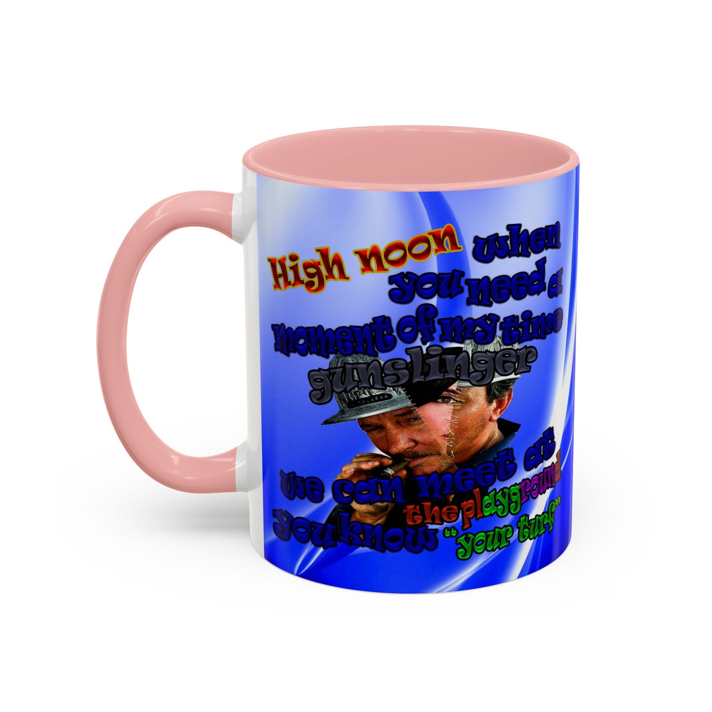 high noon - Accent Mug (blue-white wave)