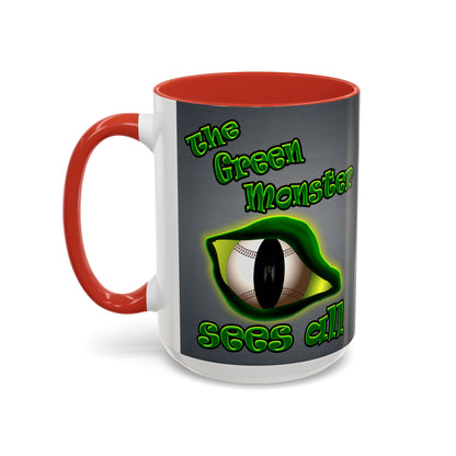 green monster - Accent Mug (grey-light grey)