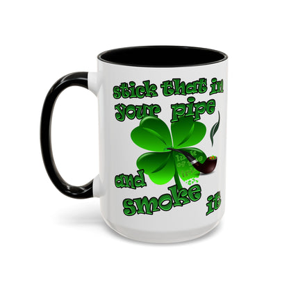 celtics logo - Accent Mug (white)