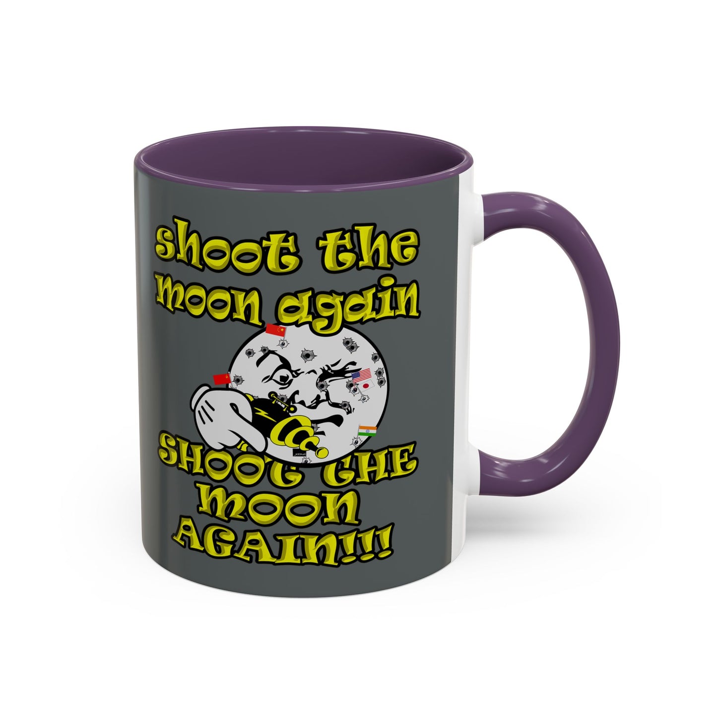 shoot the moon again - Accent Mug (dark grey)