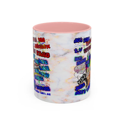 drop the beat - Accent Mug (white marble)