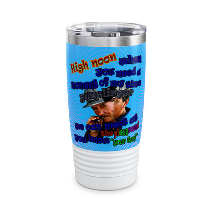 high noon - Ringneck Tumbler, 20oz (light blue-purple wave)