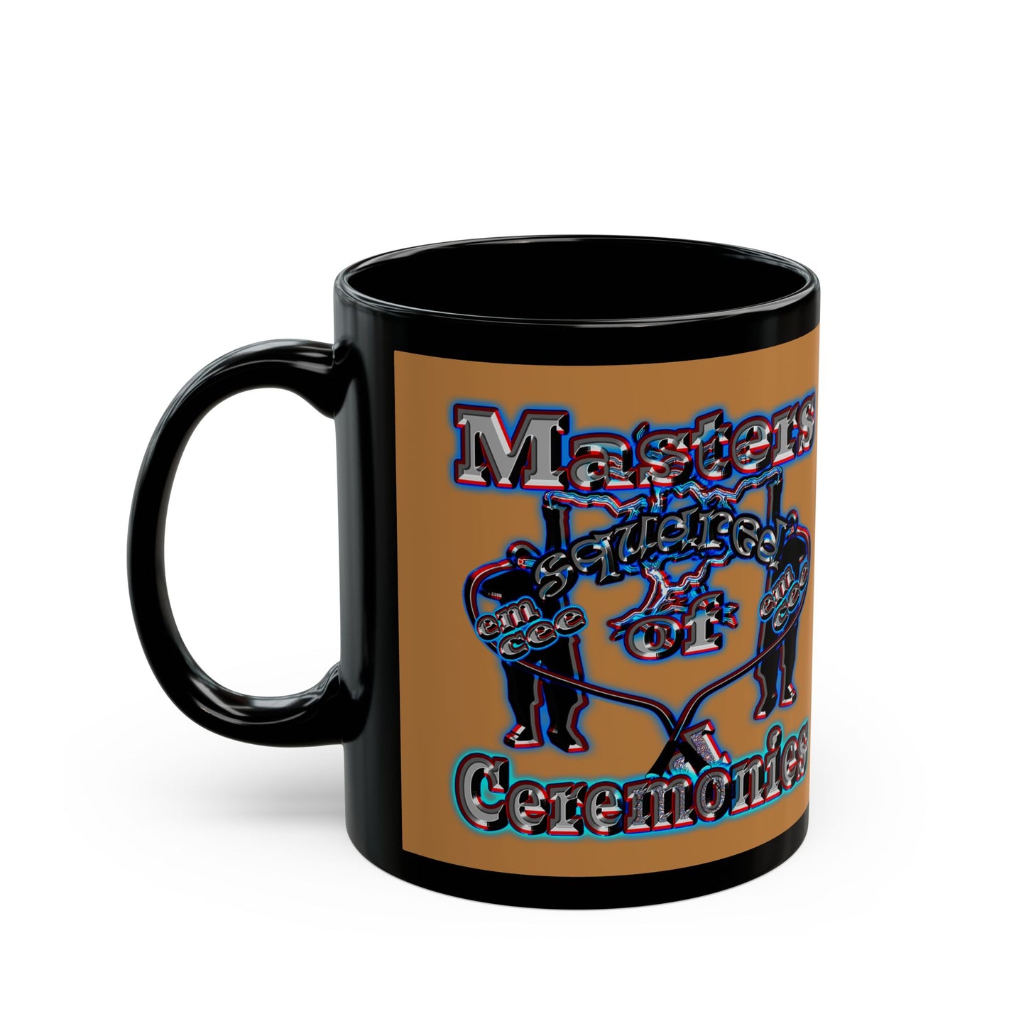 em cee squared - Black Mug (light brown)