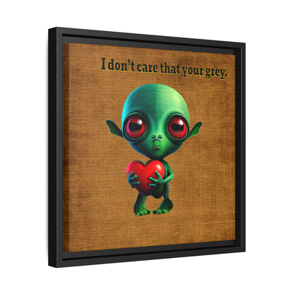 I don't care that your grey - framed canvas art (brown papyrus)