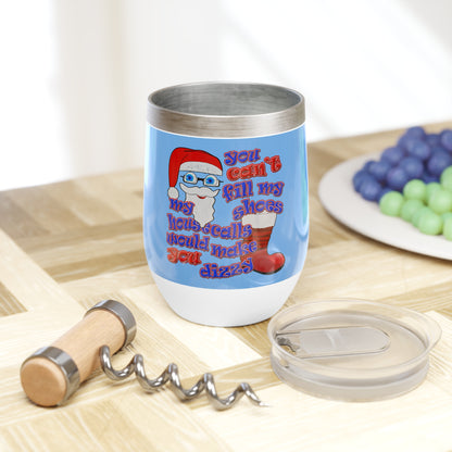 santa's shoes - Chill Wine Tumbler (light blue)