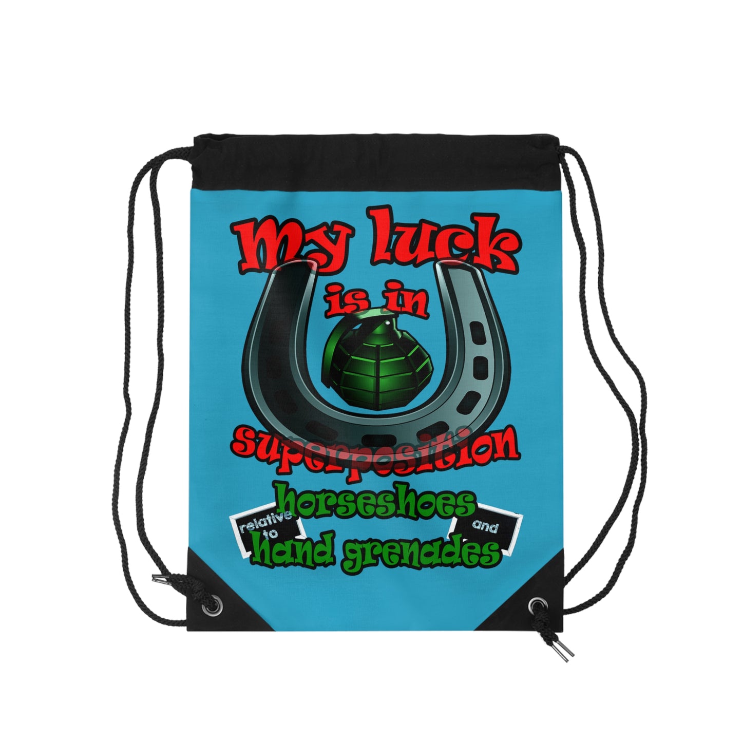 my luck - Drawstring Bag (turquoise)
