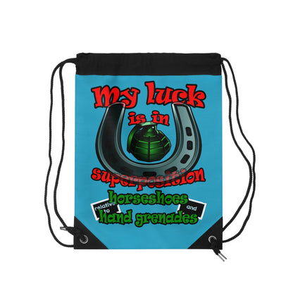 my luck - Drawstring Bag (turquoise)