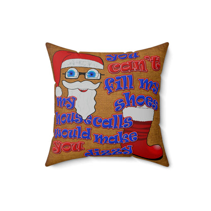 santa's shoes - Spun Polyester Square Pillow - (brown papyrus)
