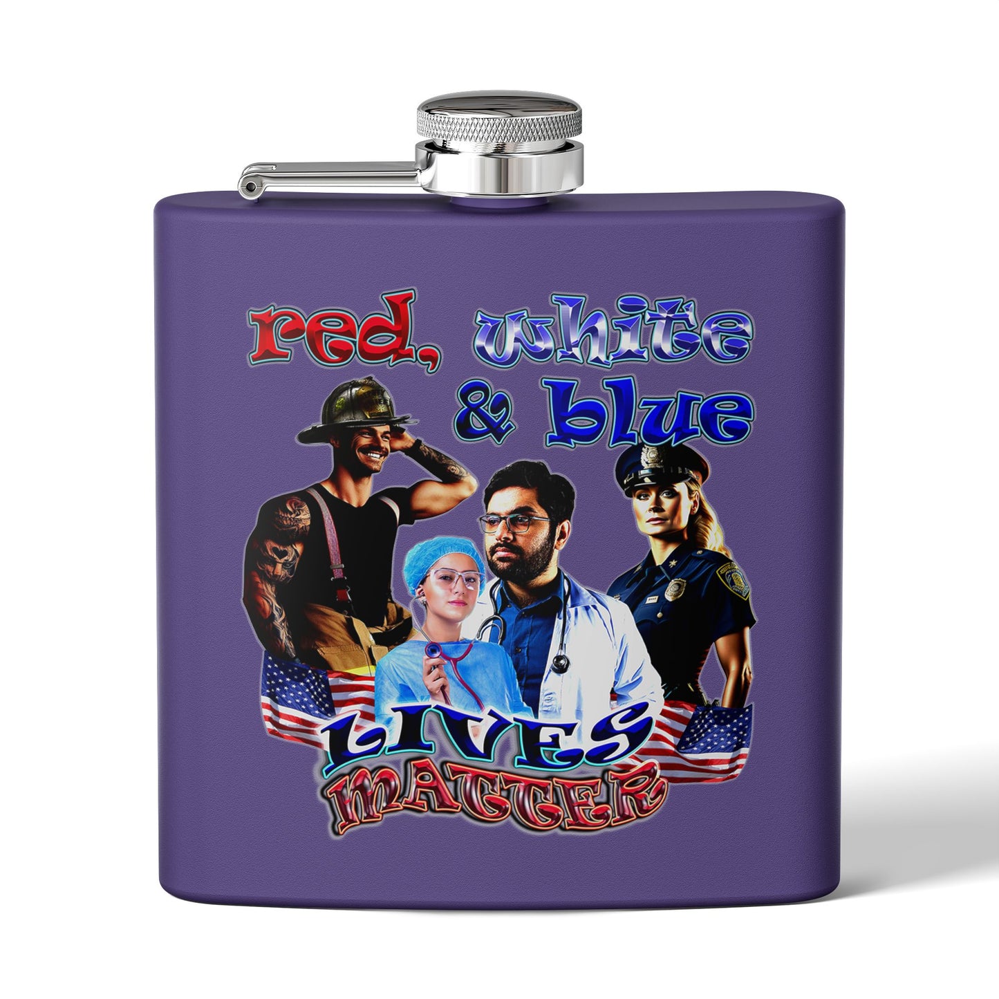 rw&b lives matter - Stainless Steel Flask