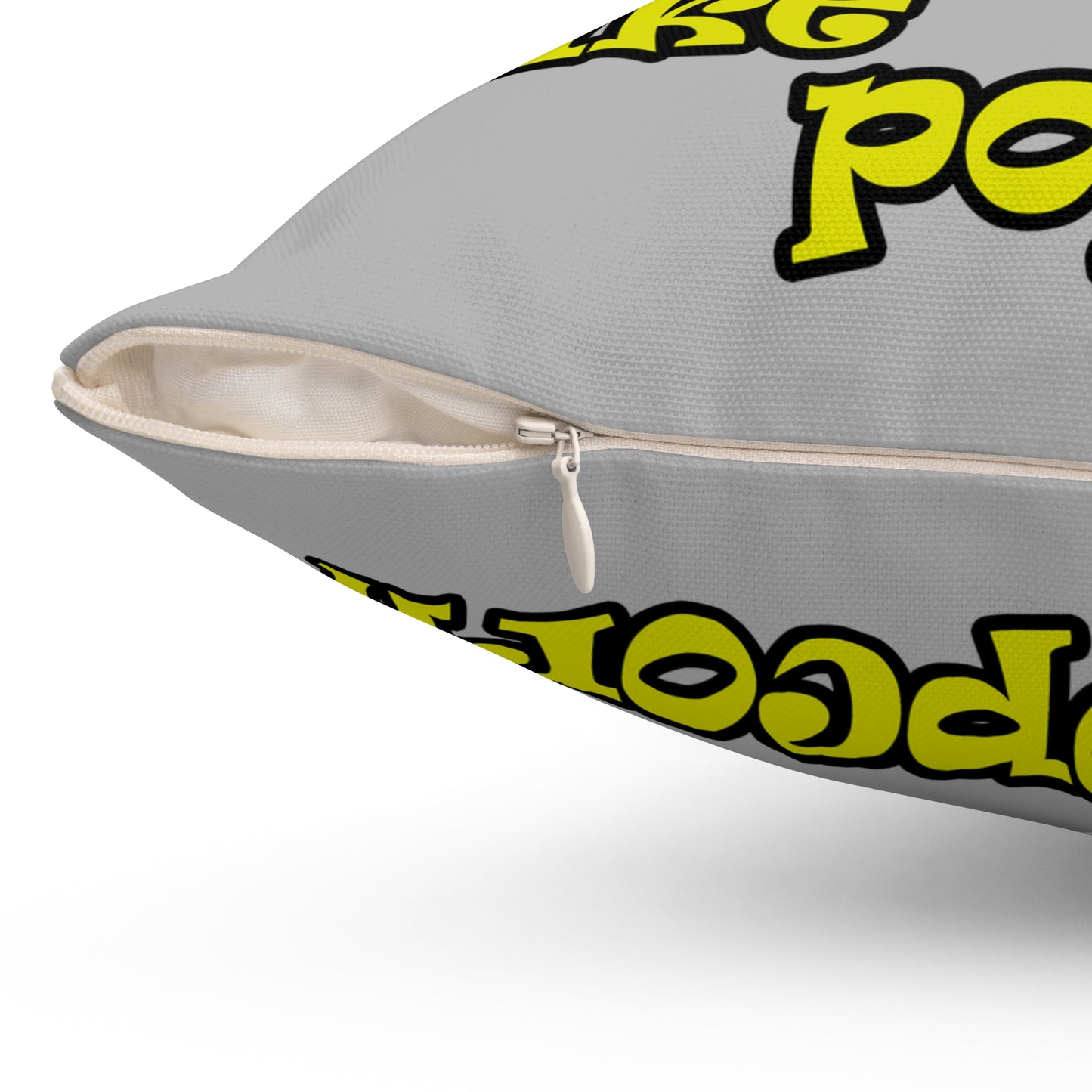 popping like popcorn - Spun Polyester Square Pillow - (light grey)