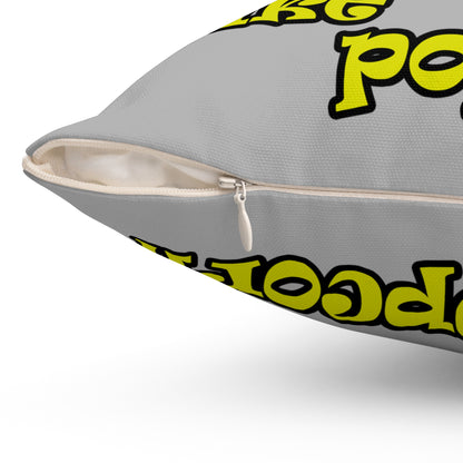 popping like popcorn - Spun Polyester Square Pillow - (light grey)