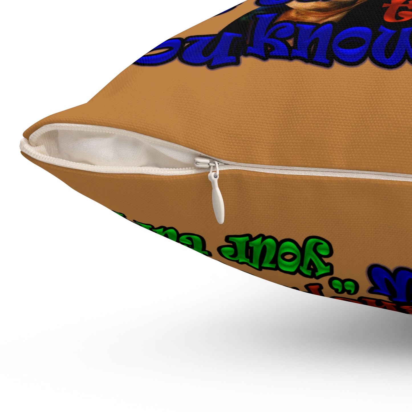 high noon - Spun Polyester Square Pillow - (light brown)