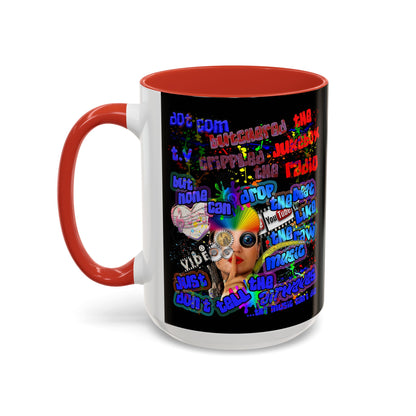 drop the beat - Accent Mug (black)