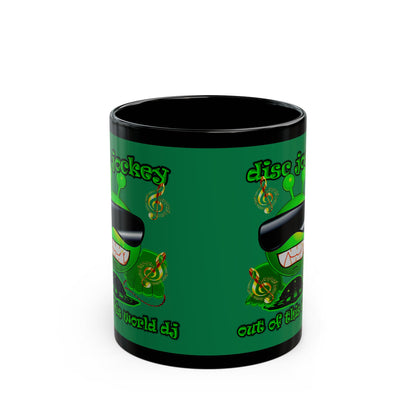 disc jockey - Black Mug (dark green)