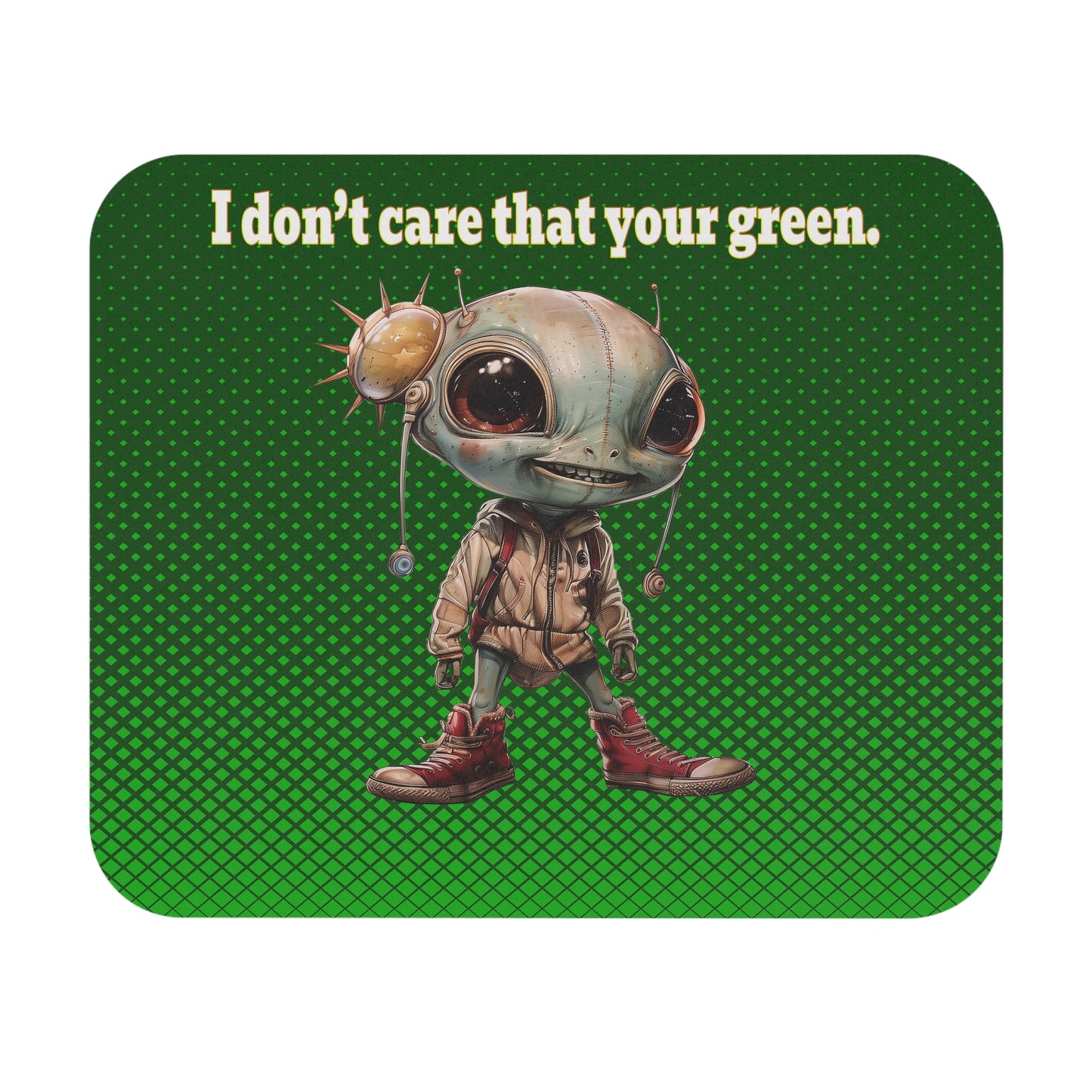 I don't care that your green - Mouse Pad (Rectangle) (logo green)