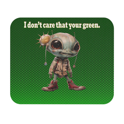 I don't care that your green - Mouse Pad (Rectangle) (logo green)