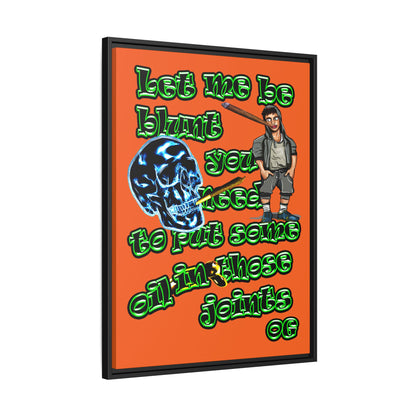 og - framed canvas art (orange)