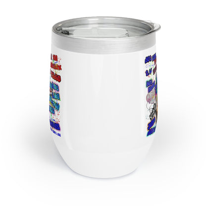 drop the beat - Chill Wine Tumbler (white)