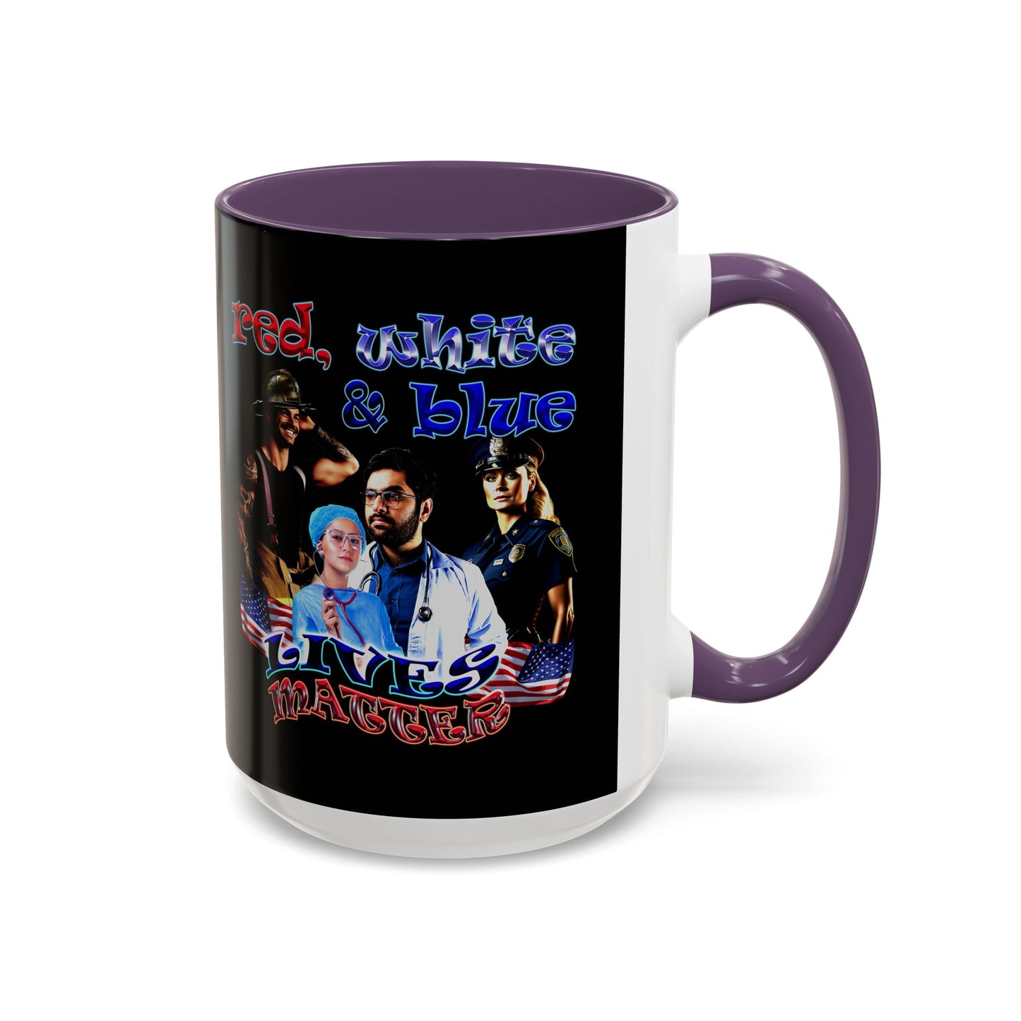 rw&b lives matter - Accent Mug (black)