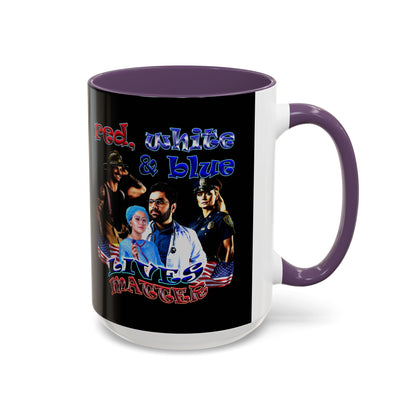 rw&b lives matter - Accent Mug (black)