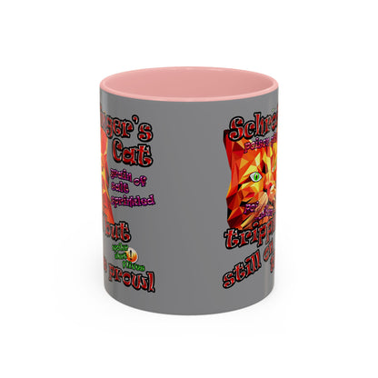 schrodinger's cat - Accent Mug (grey)
