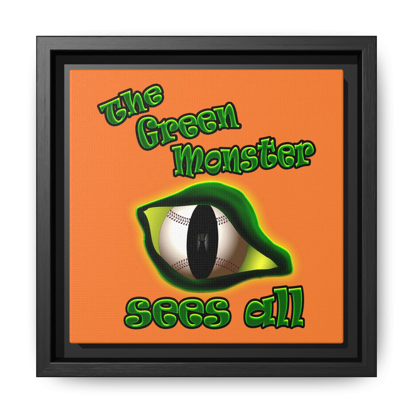 green monster - framed canvas art (crusta)