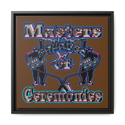 em cee squared - framed canvas art (brown)