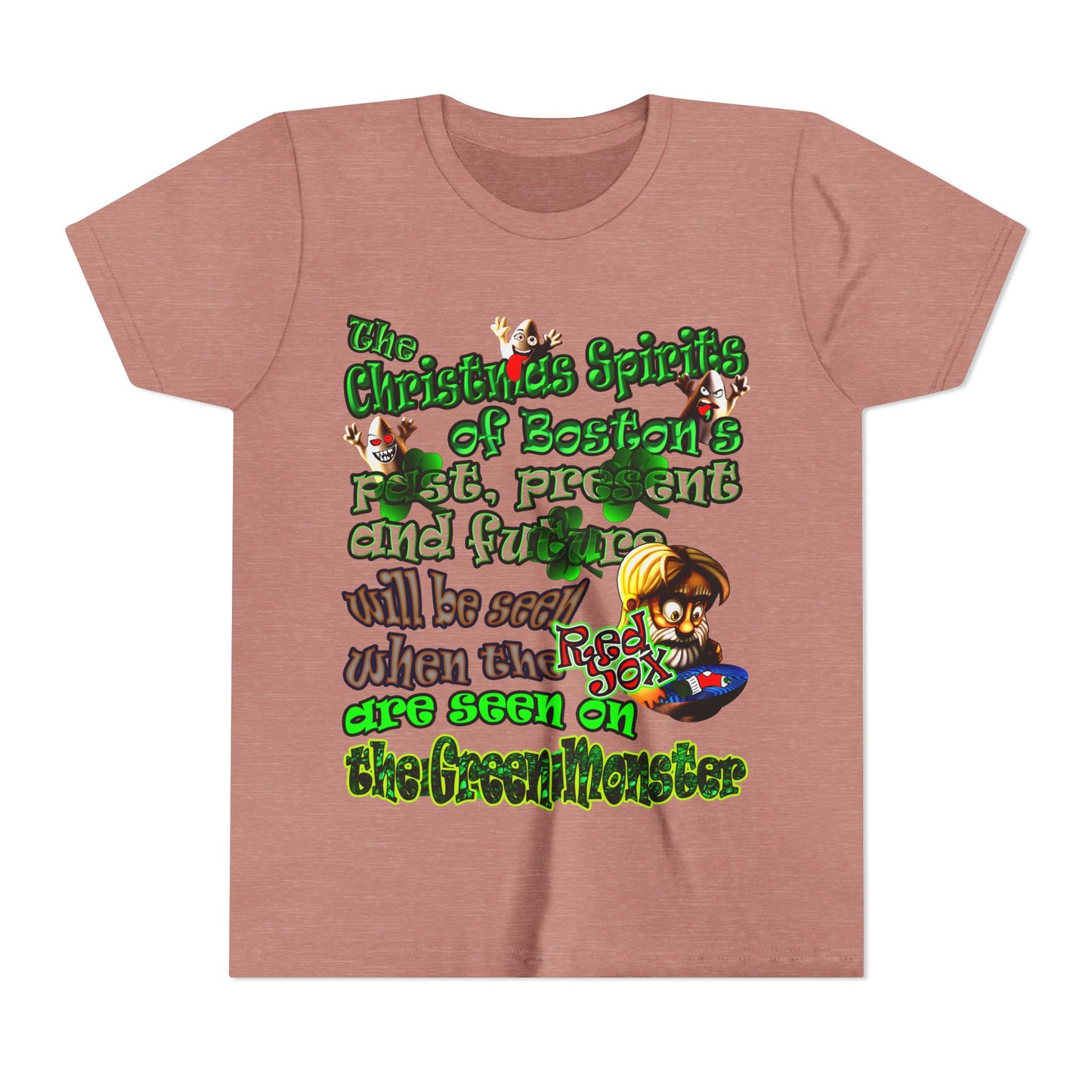 christmas spirits of boston - Youth Short Sleeve Tee