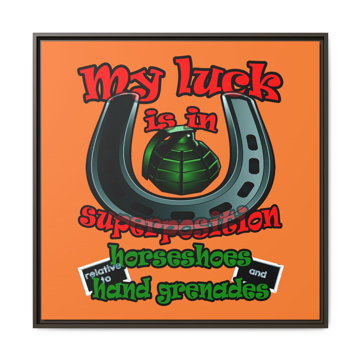 my luck - framed canvas art (crusta)