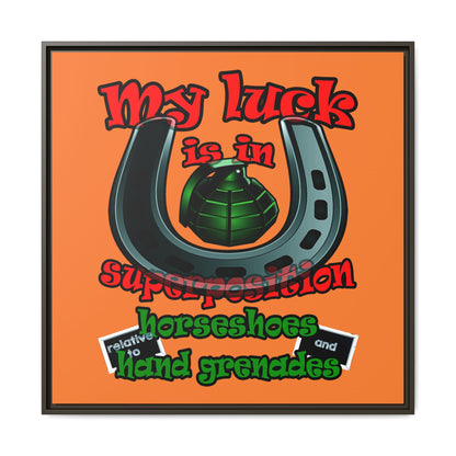 my luck - framed canvas art (crusta)