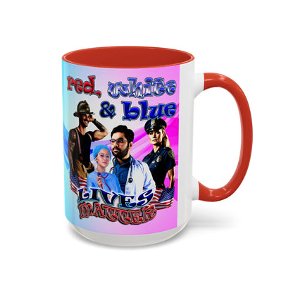 rw&b lives matter - Accent Mug (light blue-pink wave)