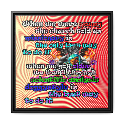 doggystyle - framed canvas art (yellow-orange wave)