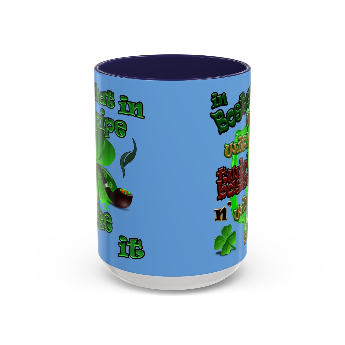 celtics logo - Accent Mug (light blue)