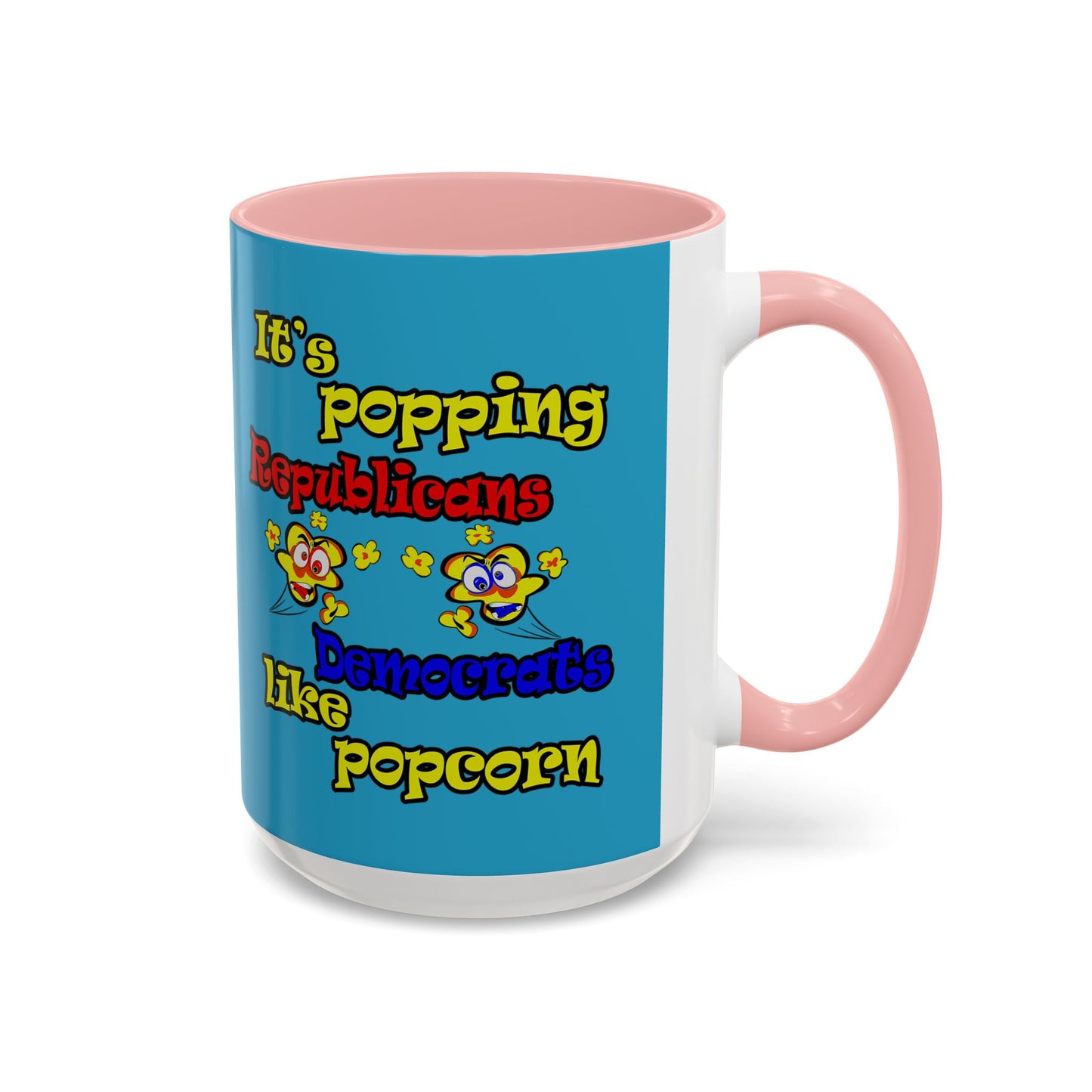popping like popcorn - Accent Mug (turquoise)