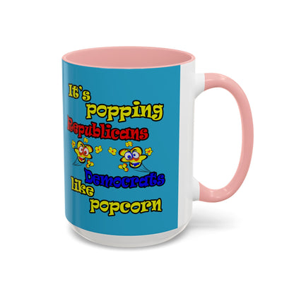 popping like popcorn - Accent Mug (turquoise)